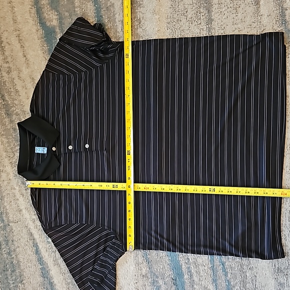 PGA Tour S/S Men's Performance Black Striped Golf Polo. Sz: 2XLT. EUC - Picture 7 of 8